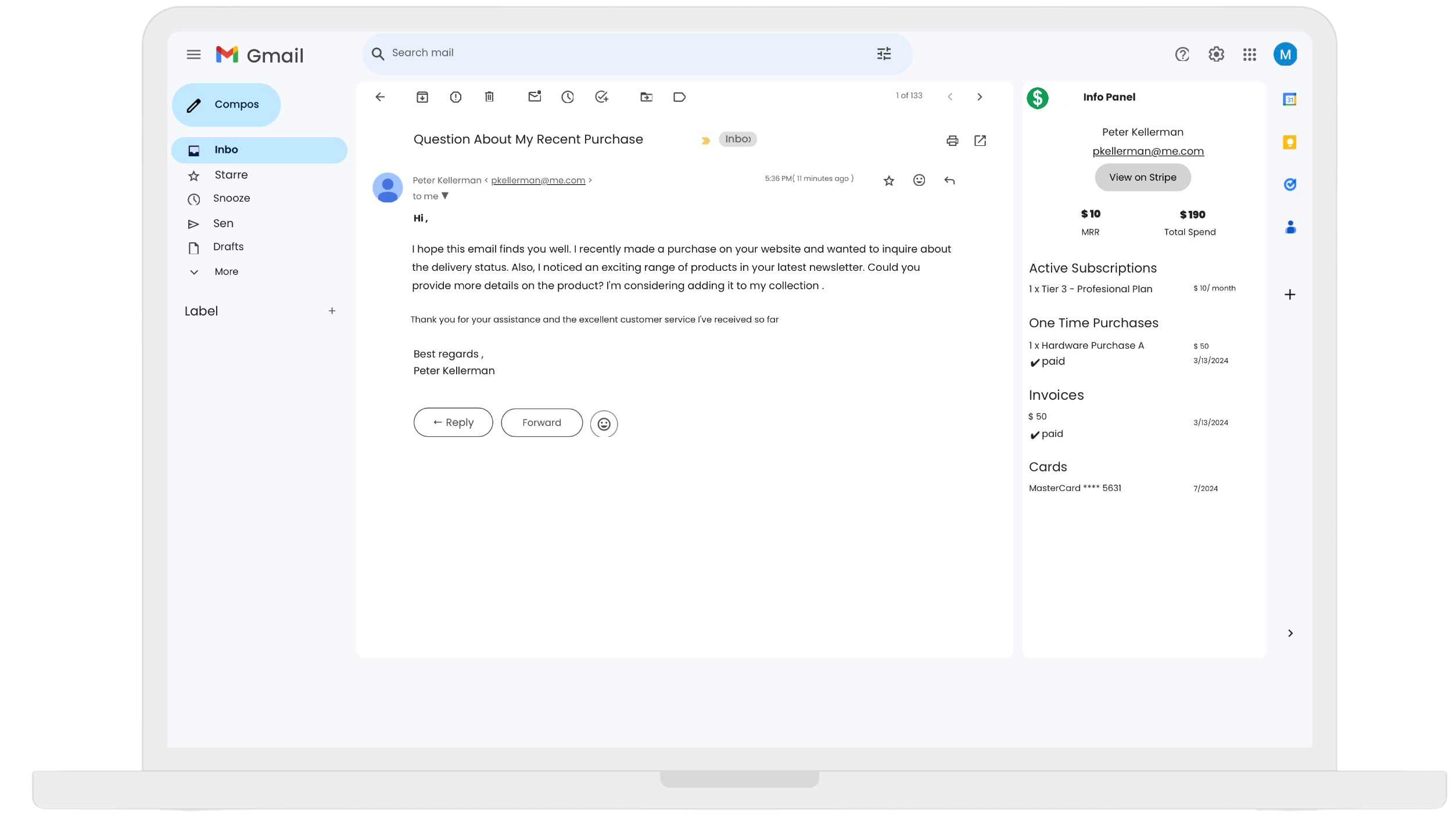 Inbox Transaction Viewer Features